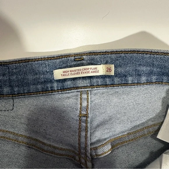 Levi’s (26Wx29L) High Waisted Crop Flare  Blue Women's Jeans - Picture 13 of 16